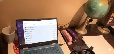 Fitness brand owner at desk